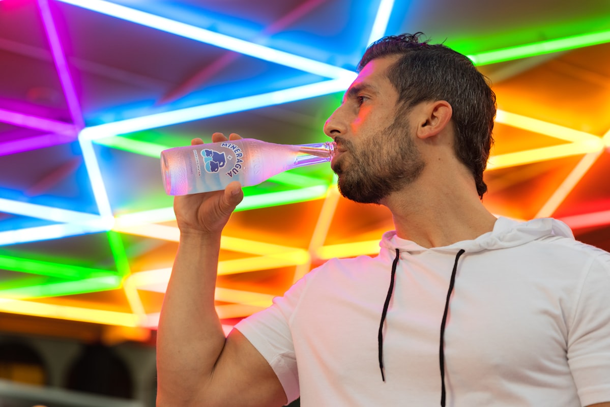 Man examining bone health nutrition concepts